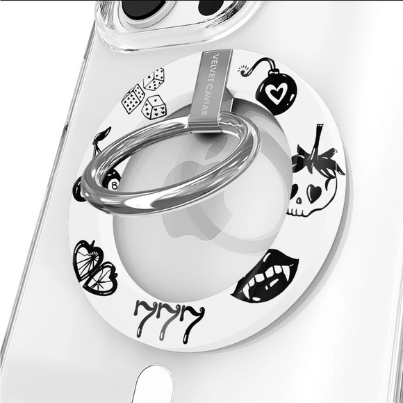 NWOT Velvet Caviar Good Luck iPhone 16 Pro Max Case & Grip Ring Tattoo Art New - Picture 8 of 11